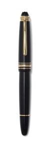 Montblanc Meisterstück 146/162 75th Anniversary black resin fountain pen and rollerball set.